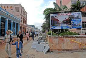  In Cuba Boulevard construction started in Ciego de Avila City